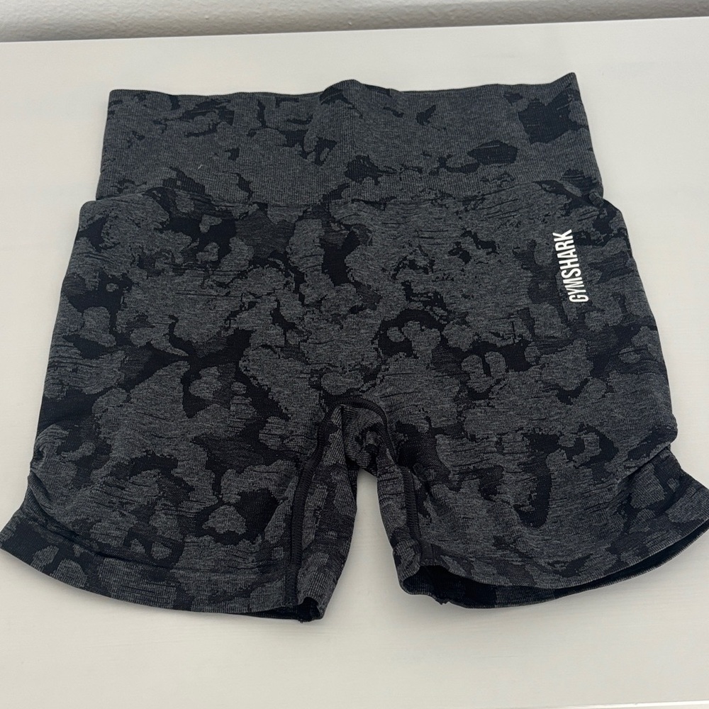 Gymshark Charcoal and Black Workout Biker Shorts